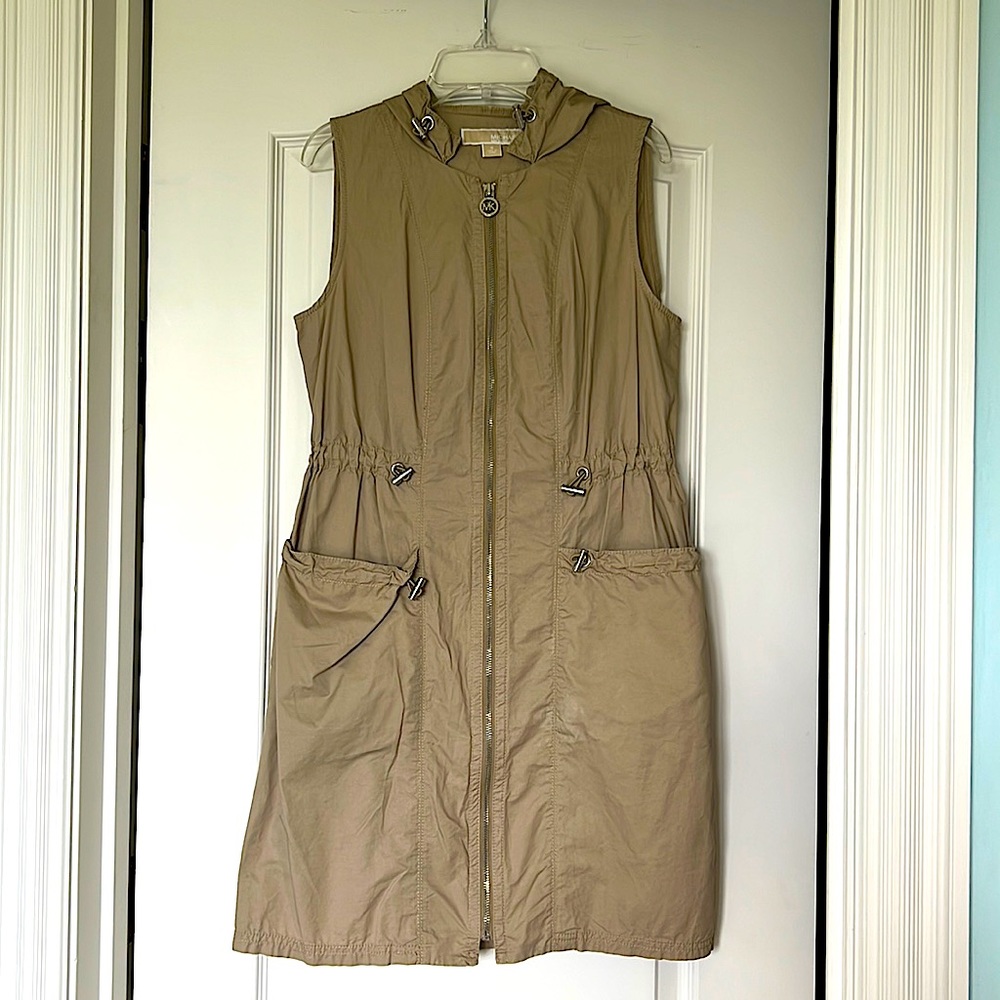 Michael Kors sleeveless dress with hood